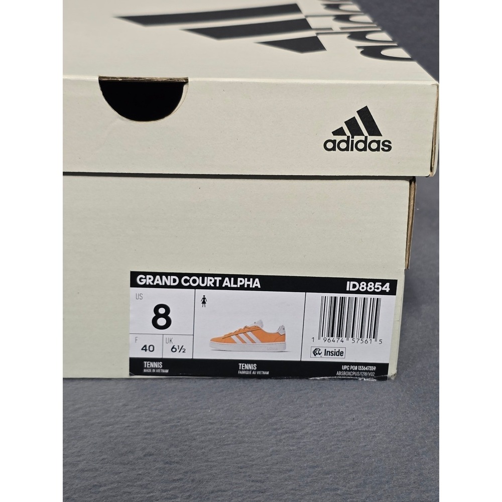 Adidas Womens Grand Court Alpha Hazy Orange‎ Suede Leather Shoes NIB Size 8